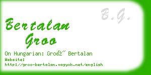 bertalan groo business card